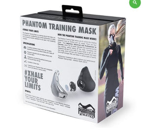 MASQUE D'ENTRAINEMENT PHANTOM NOIR / ARGENT قناع تدريب فانتوم أسود / فضي